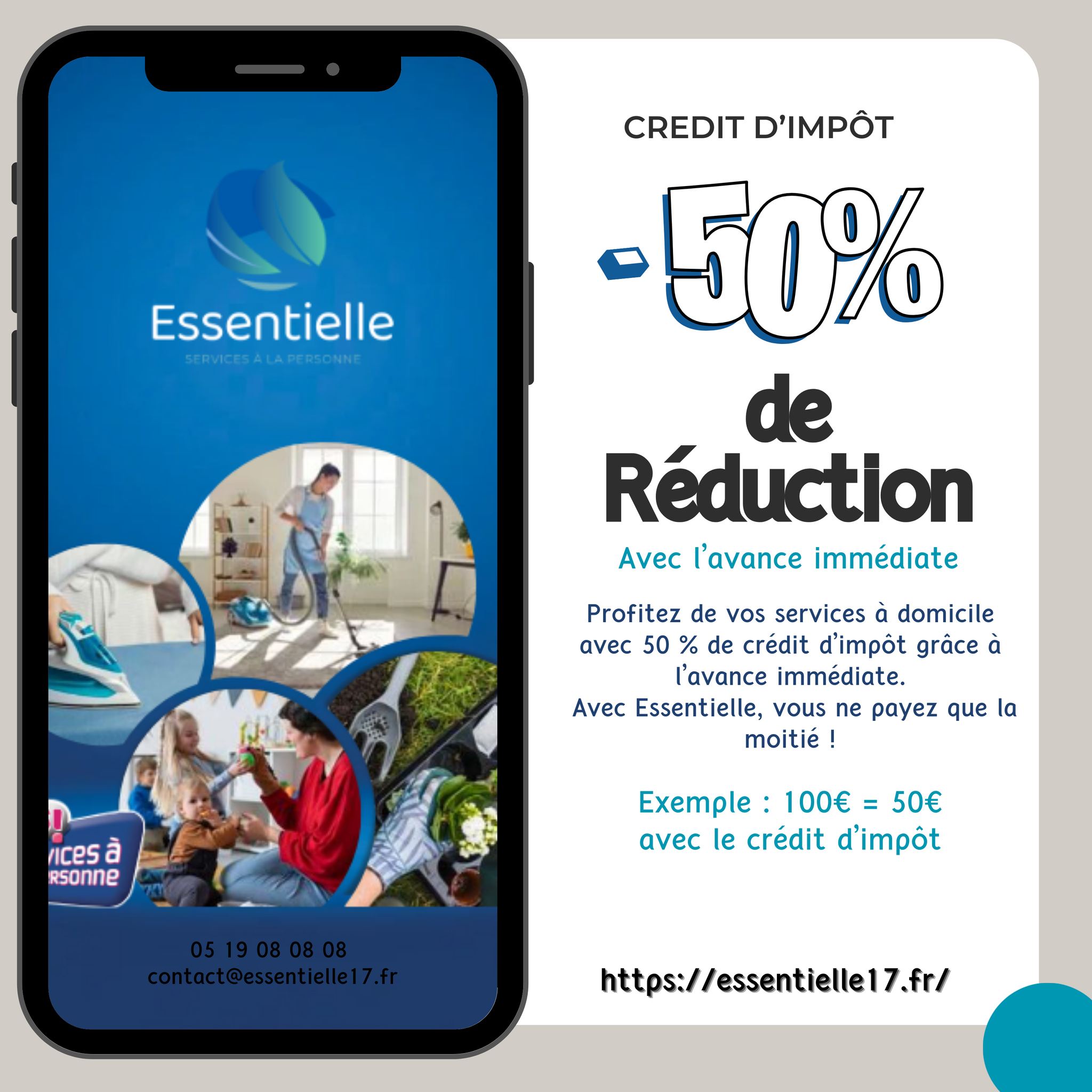 Saviez-vous que vos services à domicile sont remboursés à 50% ?